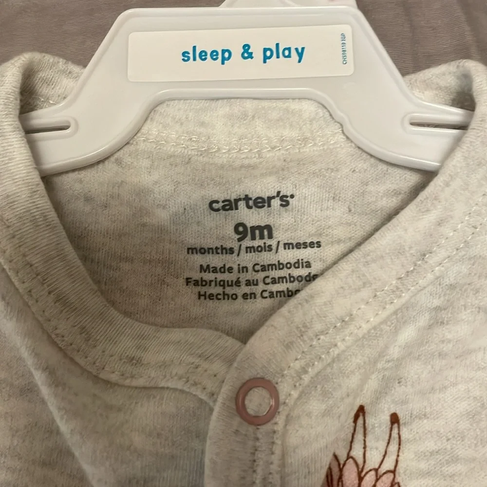 Carter's sleep and play fairy print pajamas